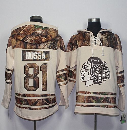 Blackhawks #81 Marian Hossa Cream/Camo Stitched NHL Jersey